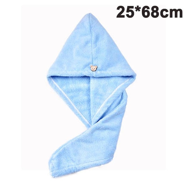 Hårhåndklædeindpakning i bomuld til kvinder og mænd, absorberende frotté1281