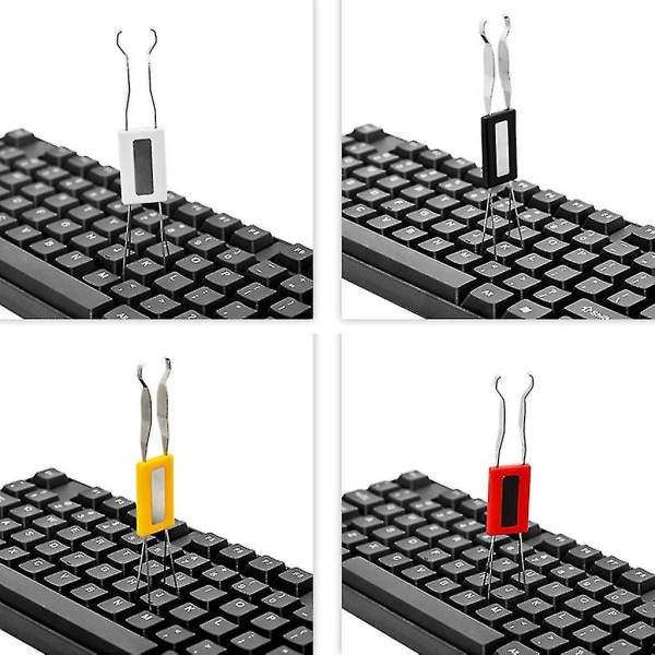 Keycap puller metall verktøy for fjerning av nøkkelhette for mekanisk tastatur stålfjerner--svart1574