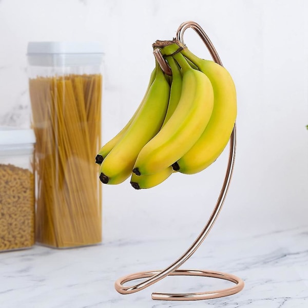 Banaanipidike Moderni banaaniripustinpuujalusta koukku keittiön työtasolle banaaniteline, a