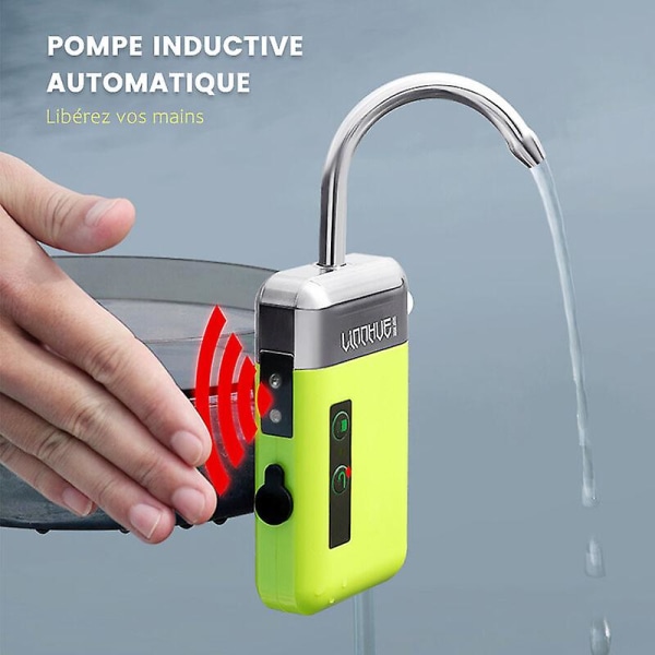 3 i 1 portabel vattenpump utomhus, automatisk induktions USB laddningsvattenpump