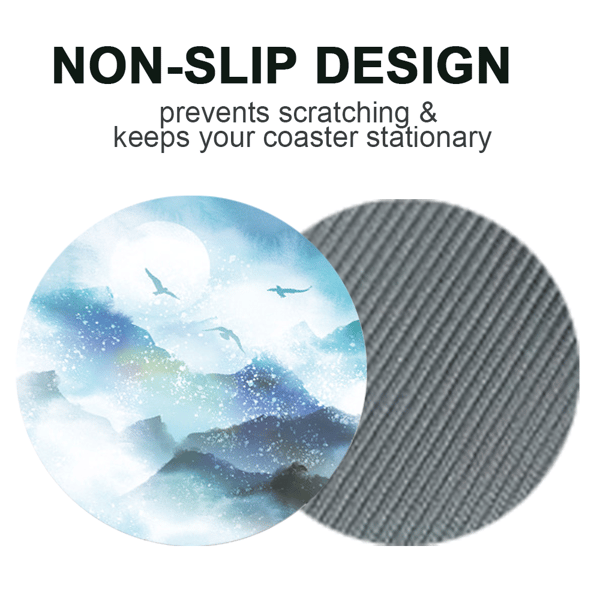 for Cup Holders,Ceramic Stone&Non-Scratch Cork Base Drink Coasters Dark Marble,coaster09