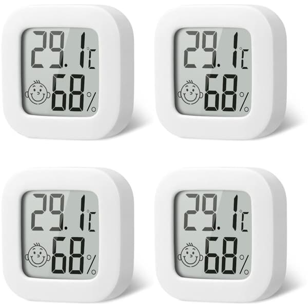 Mini digital termohygrometer, hög precision, komfortindikator, för hem/babyrum/växthus/lager