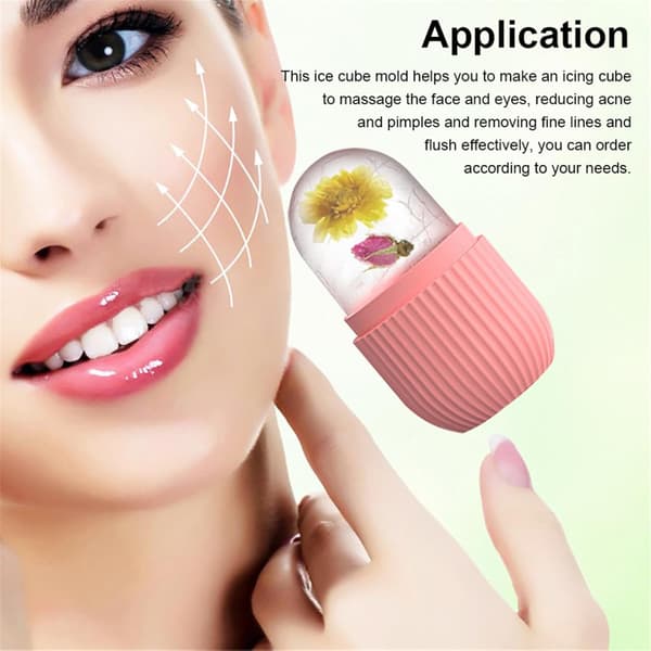Black Ice Rollers for the Face, Ice Roller for Face and Eyes, Reusable