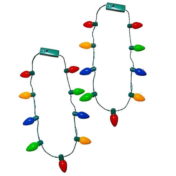 2 kpl Led-valaistuja joululamppukauluksia juhlaherkkuina