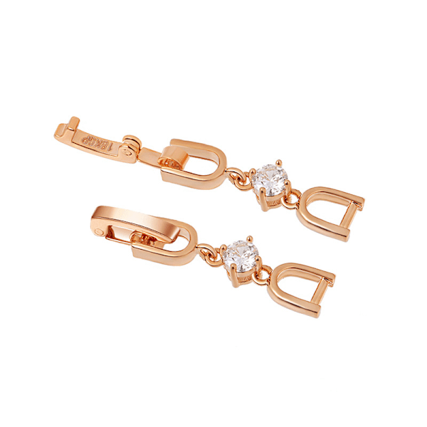5 st Halsband Armband Förlängare Kristall för Strass Vikbar Förlängningslås Guld rose gold