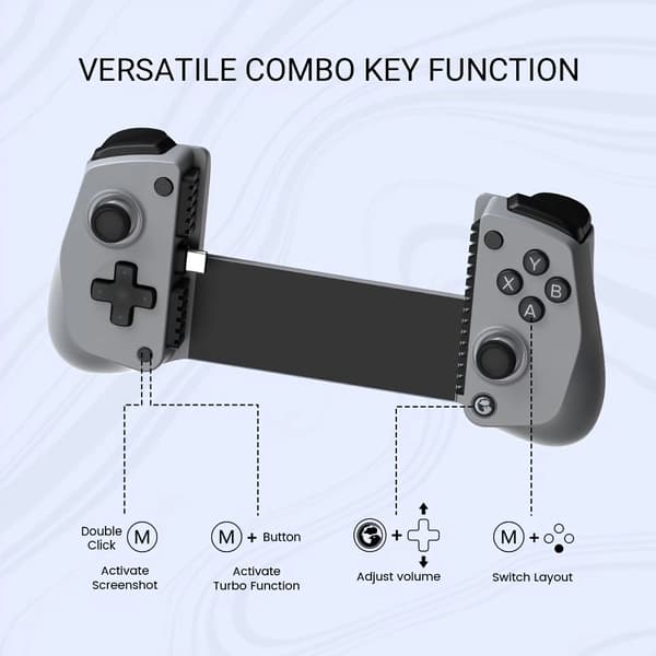 GameSir X5 Lite Game Controller, kablet stræk-gamepad til iOS 15+, Android, HarmonyOS telefon og tablet