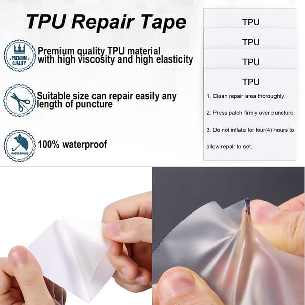 Tenacious Tape Reparationslappar för jackor, tält, utomhusutrustning