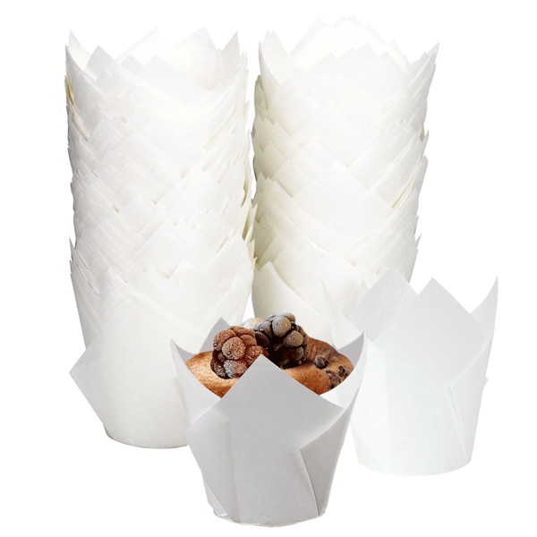 200 stk. tulipan cupcake forme til bageforme, tulipan muffin forme, cupcake indpakning