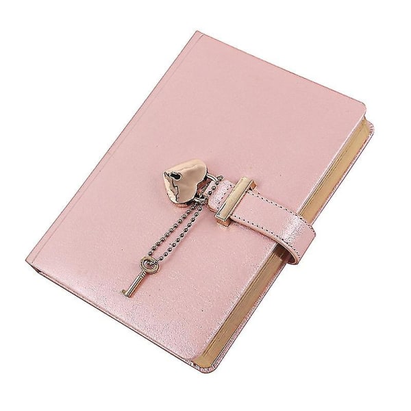 1st hemlig dagbok med hjärtat hänglås och nyckel, Pu resedagbok rosa