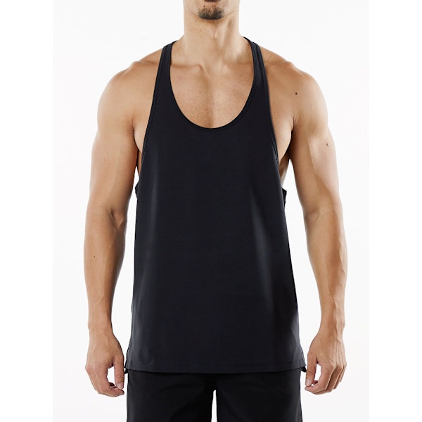 Enkel Muskel Sports-/Fitness Tank Top for Menn Jet Black 2XL