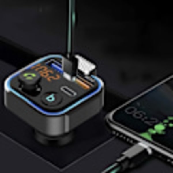Bluetooth FM-sender og oplader 20w - Bil - Biloplader