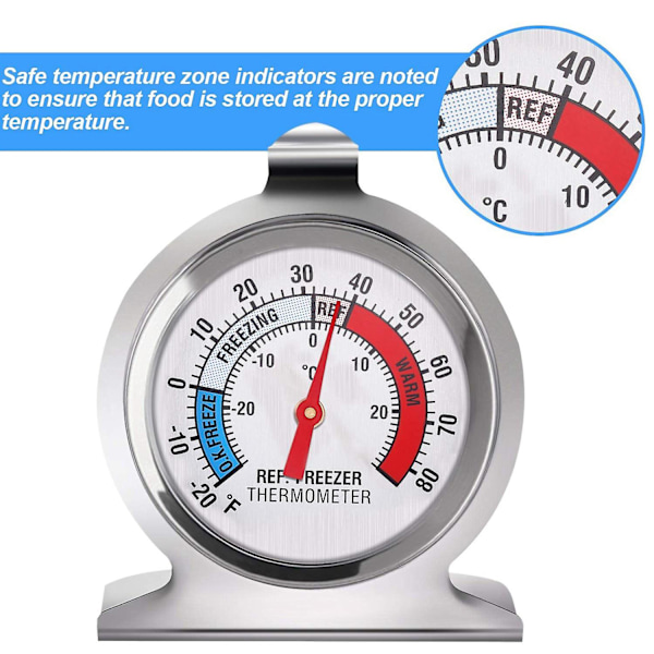 Køleskabs- og Frysertermometer Serie Stor Skive Termometer Temperaturtermometer Til Køleskab