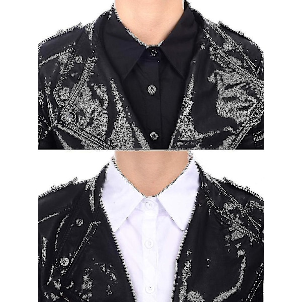 2 stk. Falsk Krage Avtakbar Bluse Dickey Krage Halv Skjorte Falsk Krage For Kvinner Favoritter