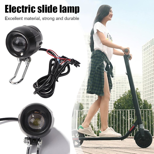 2 i 1 Elektrisk Sparkesykkel Horn Frontlykt Motorsykkel Frontlys Lampe For Kugoo M4