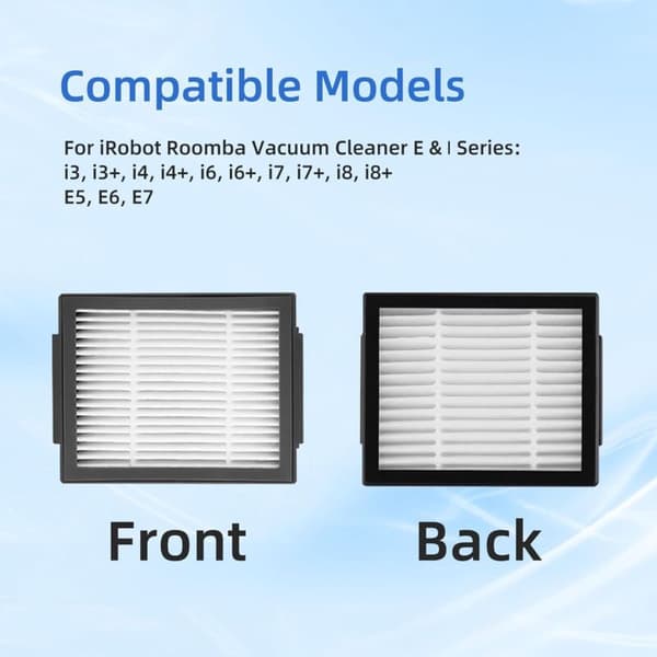 12 stk. vakuumfilter passer til iRobot E/I/J-serien i1/i3/i5/i6/i7/E5/E6/J7