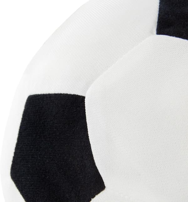 Myk leketøyfotball, svart og hvit 20 cm diameter
