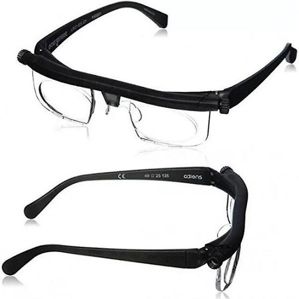 Briller med justerbar skive, klarsyn -6d til +3d Justerbar fokusavstand Lesebriller Briller med variabel fokus for eldre