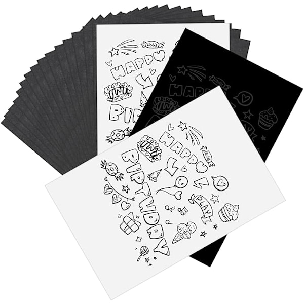100 arkkia hiilipaperia, musta hiilipaperi, hiilipaperi, A4-hiilipaperi paperille, puulle, kankaalle ja muille pinnoille (21 x 29,7 cm)