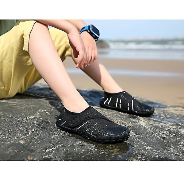 Men's Women's Children's Water Shoes Quick Dry Barefoot Swimming Wading Shoes Beach Shoes Diving And Surfing (q5 Black) 30