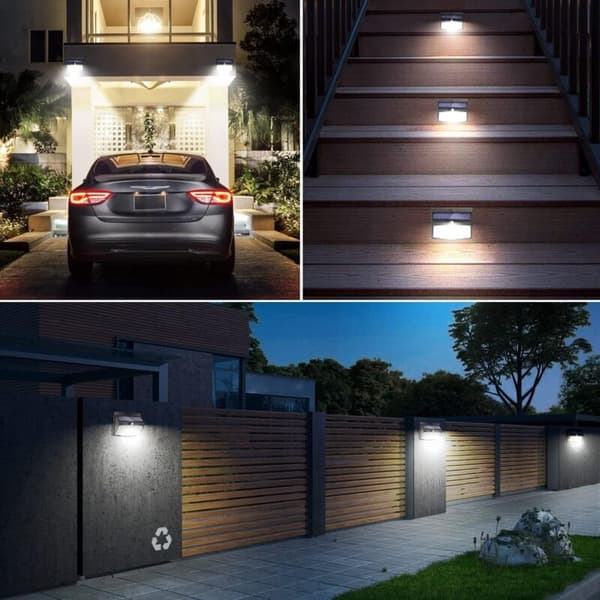 138 LED Utendørs Solcellelampe – Bevegelsessensor – IP65 Vanntett – 3 Lysmoduser – Enkel Veggmontering