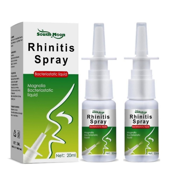 2 stk Rhinitis Nesespray Naturlig Rask Relief Nesespray Nysing Bihulebetennelse Snorking