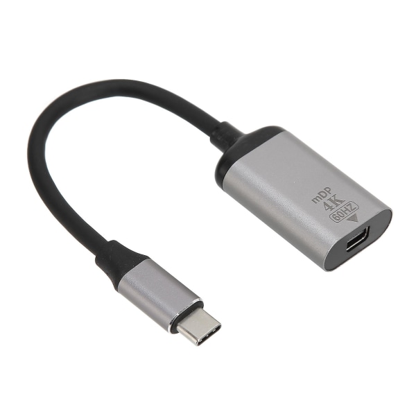 USB C - DisplayPort -sovitin 4K 60 Hz alumiiniseoksesta Plug and Play USB C - Mini DP -sovitin, joka on yhteensopiva kannettavan puhelimen Tablet-YM:n kanssa