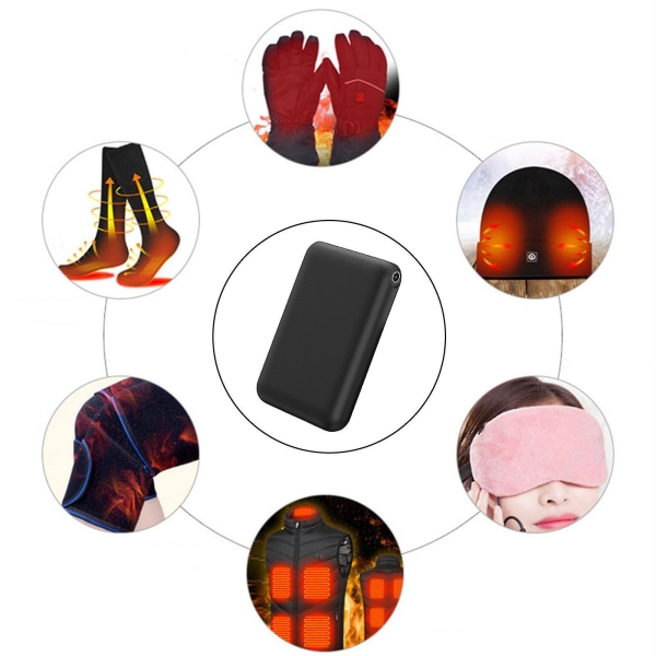 5V 5000mAh oppladbart batterierstatning for oppvarmede jakker, varmevester, bukser, oppvarmede sokker, oppvarmede skjerf og oppvarmede klær FAN20241714