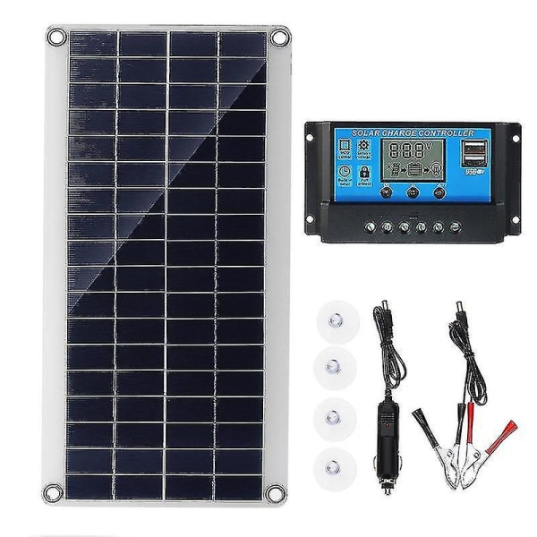 300w Solar Kit - Fleksibelt solpanel Monokrystallinsk Pv-modul + 20a Controller Kompatibel Båd Bil Autocamper Hjemmeskur Batteri Strøm Opladning-o