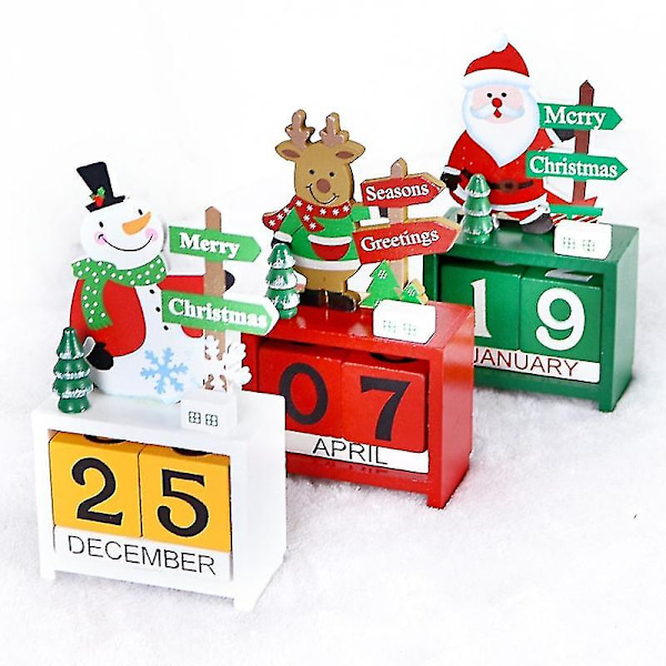 Julepynt trekalender kreativ dekorasjon juletre bord C