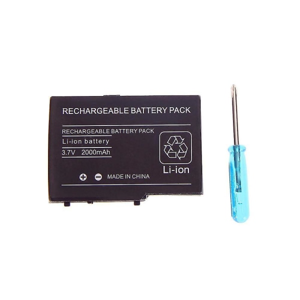 2000 mah 3,7v oppladbart litium-ion-batteri + verktøypakkesett kompatibelt for Nintendo Dsl Nds Lite
