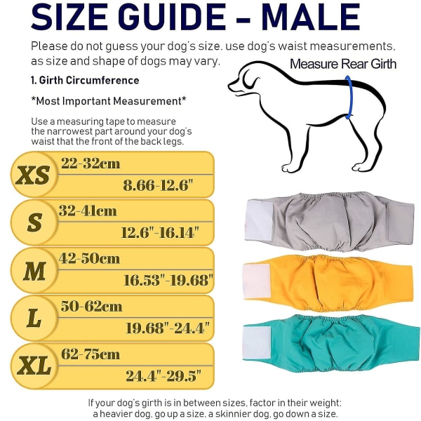 3 st Tvättbara inkontinensblöjor för husdjurshundar Magbandsomslag Fysiologiska sanitetsbyxor