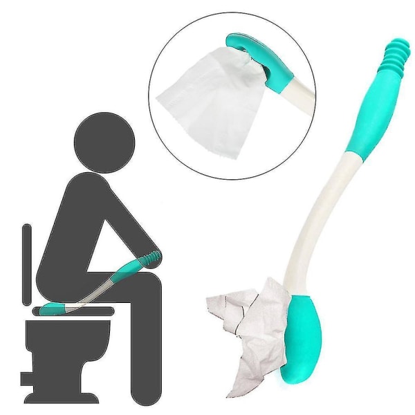 Toilet-selv-aftørringshjælp Langhåndsvisker Let tilgængelig vævsgrebshjælp til ældre, gravide
