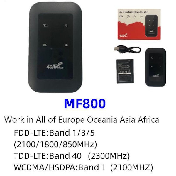 SIM-kort Mobil WiFi Hotspot 4G LTE 150 Mbps 120
