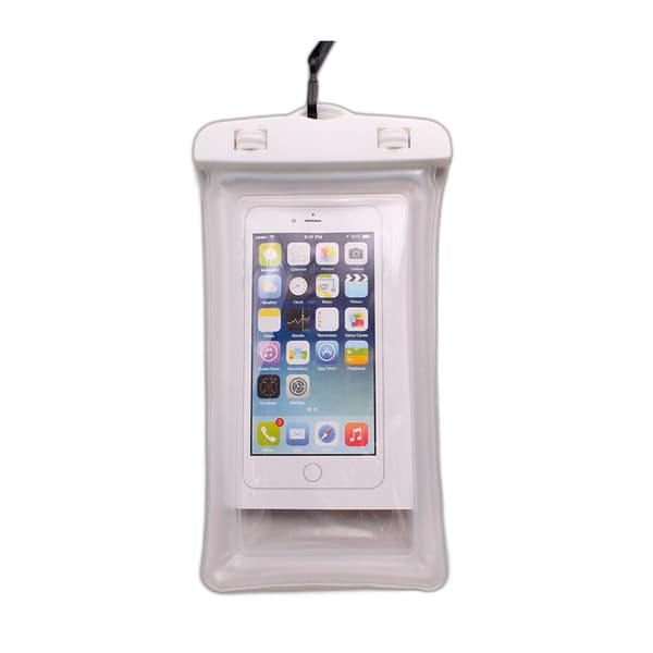 Vitt vattentätt telefonfodral White