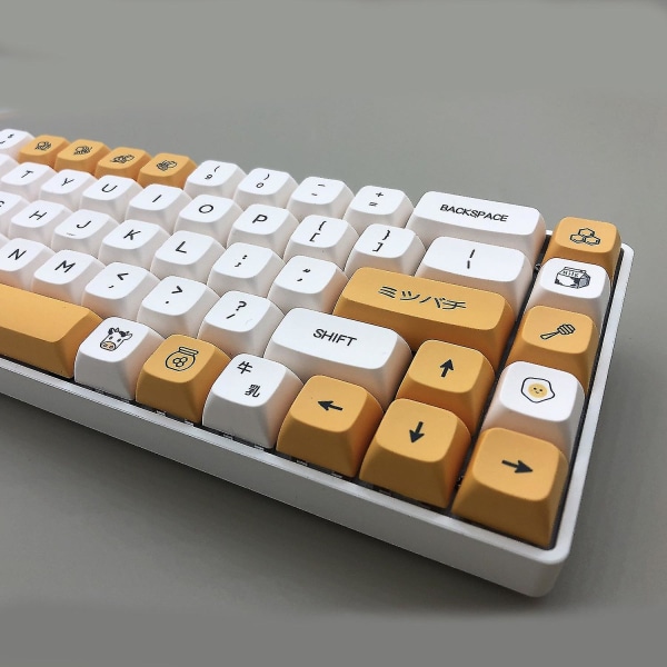 Pbt Honey Milk Keycap Xda Høj Profil Personlig Japansk Keycap Til Mekanisk Tastatur Til C