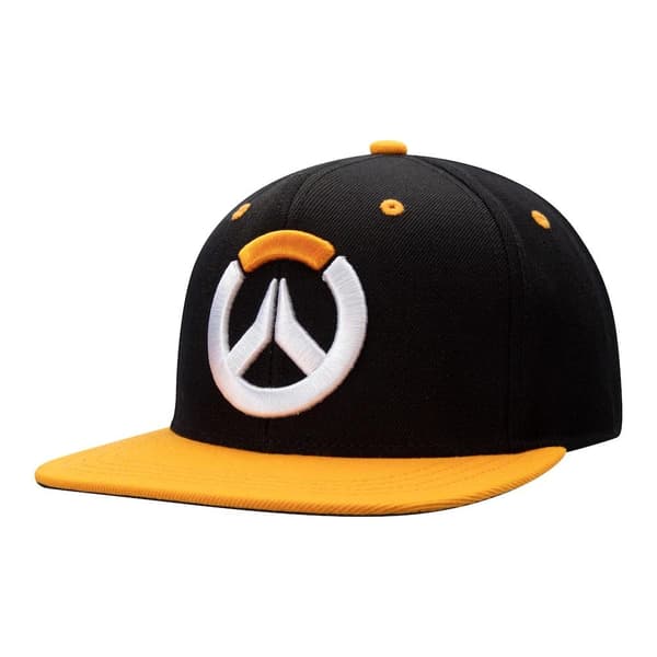 Overwatch, Snapback - Logo, Musta / Oranssi Musta Black one size