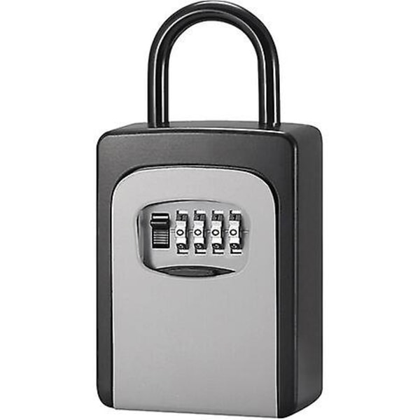 Nyckelskåp med cover behöver inte installeras ett 4-siffrigt kombinationslösenord, grå
