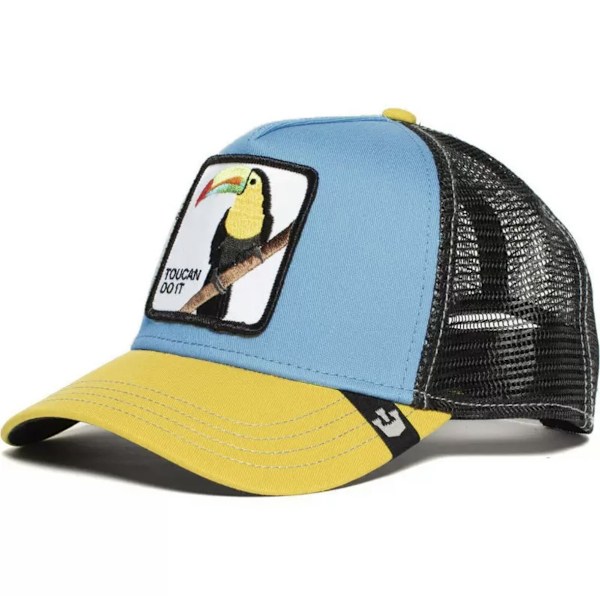 Kirjailtu eläinkuvioinen verkkolippis - Snapback - Papukaija