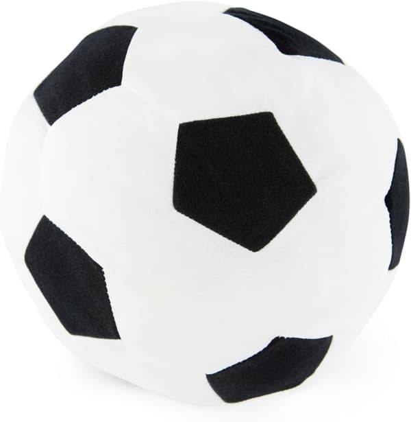 Mjuk leksaksfotboll, svart och vit 20 cm diameter