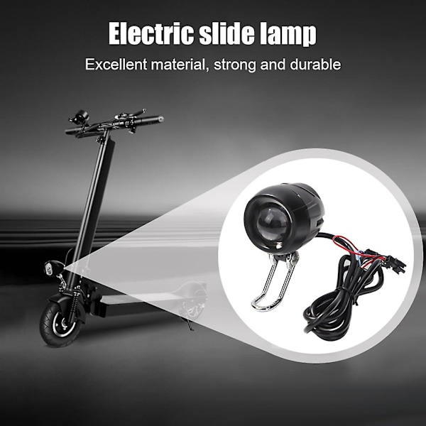 2 i 1 Elektrisk Sparkesykkel Horn Frontlykt Motorsykkel Frontlys Lampe For Kugoo M4