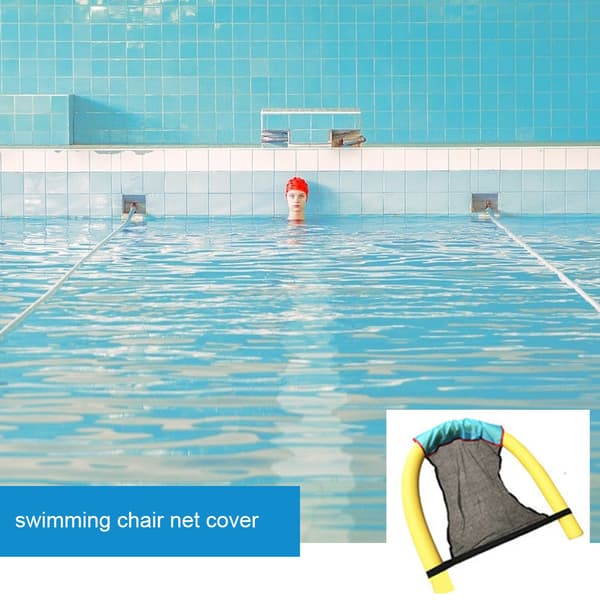 Pool Noodle Sling Mesh Stol Sling Mesh Pool Noodle Sling Mesh Sete for Gutter og Jenter, Voksen, gul