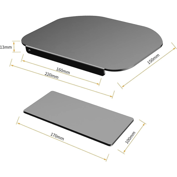 Monitormonterad förstärkningsplatta för tunna, glas och andra ömtåliga bordsskivor, stålfästeplatta passar de flesta bildskärmsstativ C-klämmainstallation