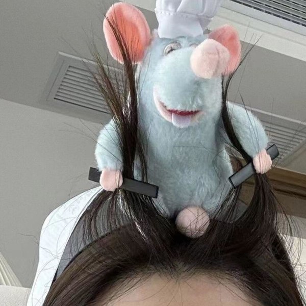 Kvinnor och flickor Tecknad Ratatouille hårband Plysch docka Pannband FödelsedagspresentAA