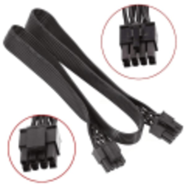CPU 8-pin til 4+4-pin ATX strømkabel 8-pin til 8-pin Egnet til Corsair Egnet til Cooler Master og andre modulære strømforsyninger
