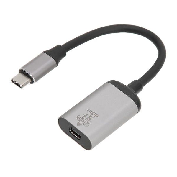 USB C till DisplayPort-adapter 4K 60Hz aluminiumlegering Plug and Play USB C till Mini DP-adapter kompatibel med bärbar telefon Tablet-YM