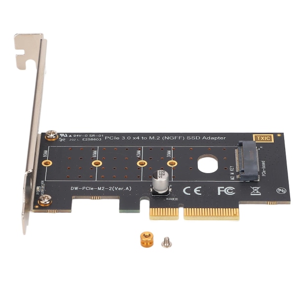 M.2 To Pcie -sovittimen PCB Kullattu M.2 NVME - PCIe 3.0 X4 High Speed ​​Expansion Riser Adapter-YM