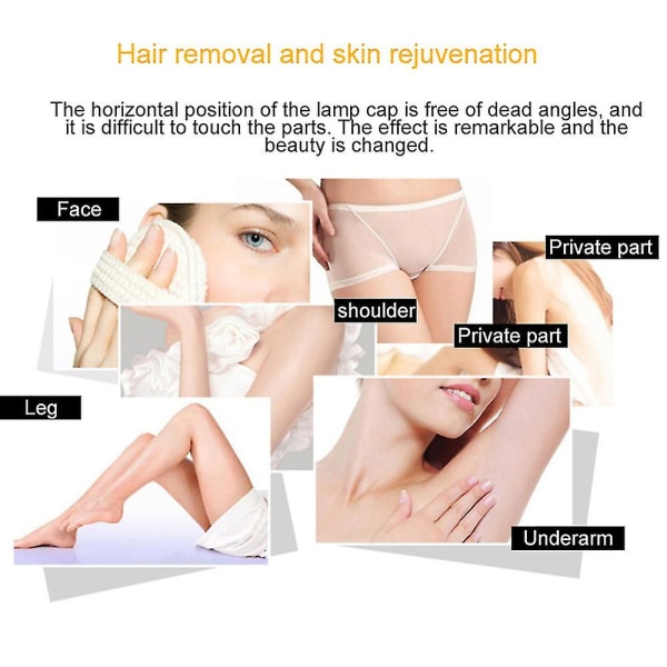 Ipl-hårfjerningsenhed, Ipl-hårfjerningssystem til kvinder og mænd permanent smertefrit til hjemmebrug til hele kroppen, ansigt, ben, bikini og armhuler
