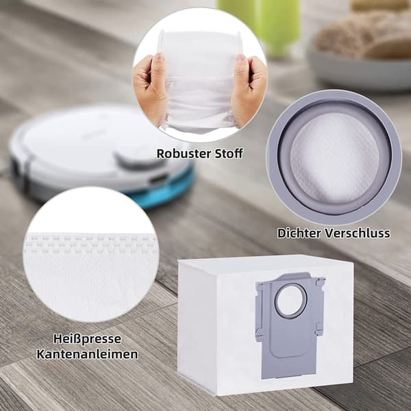 8 stycken dammsugarpåsar för Roborock T8/ Q7 Max+