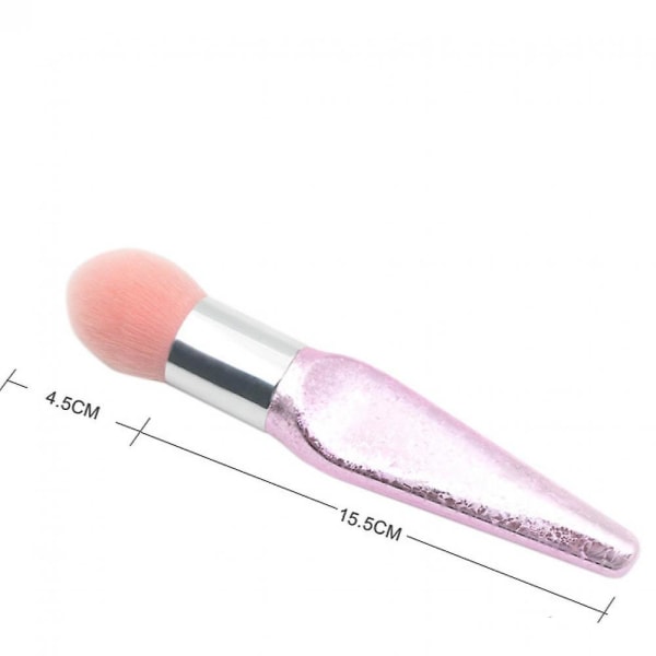 1pcs Crack Handle Big Fat Pier Foundation Brush Mushroom Round Head Blush Makeup Brush Make-up Beauty Toolspink Hair - Pointed Round Head