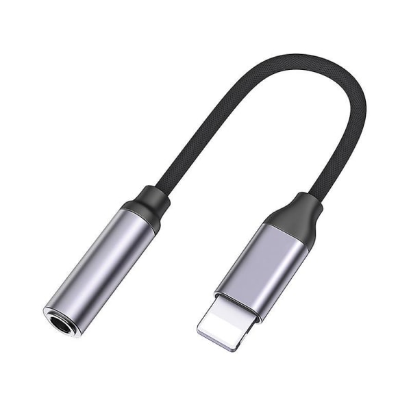 12cm 1 stk. Lightning til 3,5 mm datakabel kompatibel med iPhone hodetelefonadapter